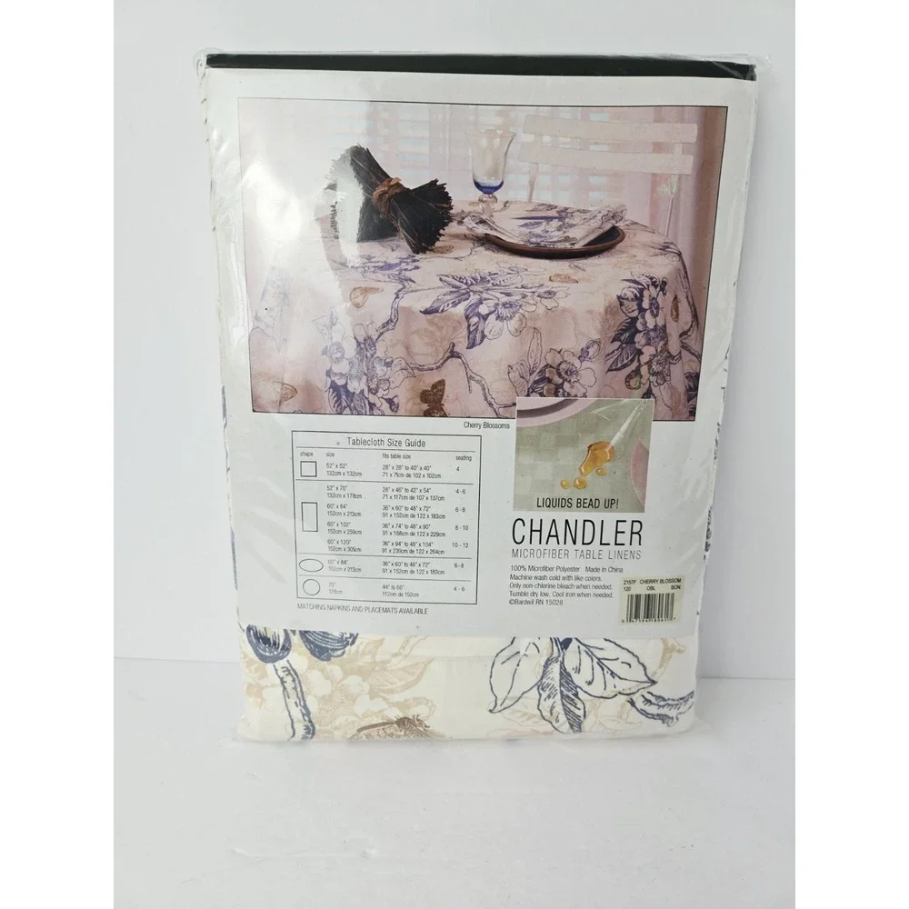 Chandler Microfiber Tablecloth Cherry Blossom Rectangular 60x120